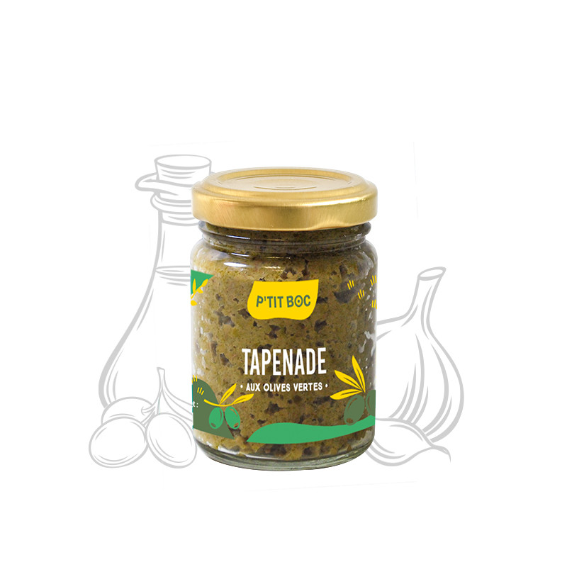 Tapenade aux olives vertes p'tit boc 90G